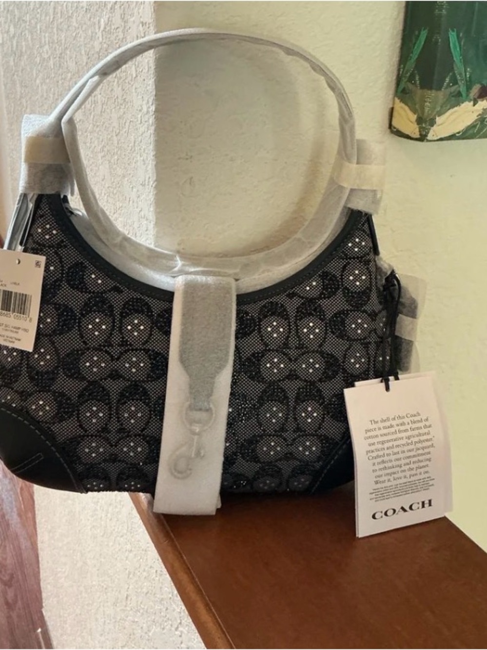 Coach Crystal Jacquard Hampton Hobo Bag - Picture 4 of 10